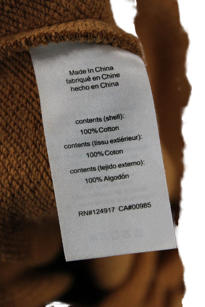 We Wore What Unisex Jogger Sweatpants Brown Drawstring Cotton Size L