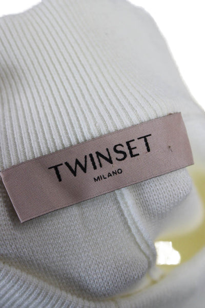 Twinset Women Sweatpants White Viscose Polyester Size XS