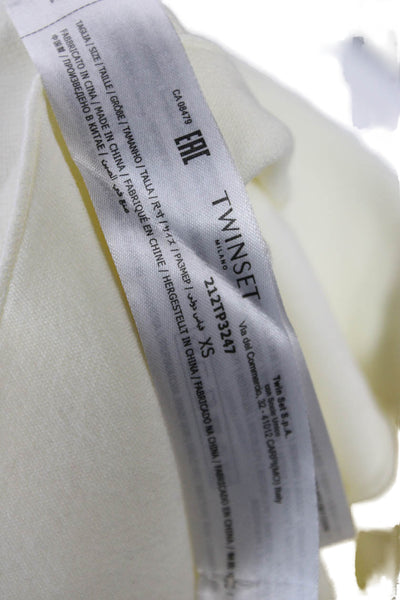 Twinset Women Sweatpants White Viscose Polyester Size XS