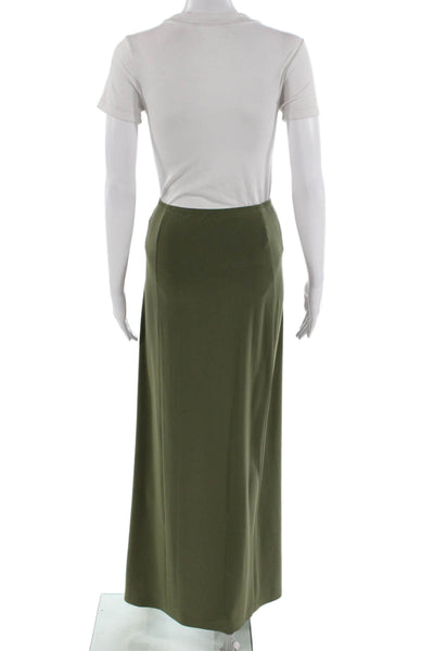 Norma Kamali Women Maxi Skirt Green Size L