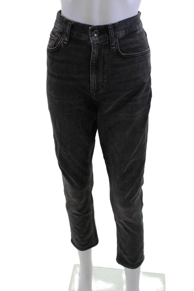 Rag & Bone Unisex Cropped Tapered High Rise Dark Gray Jeans Size 29