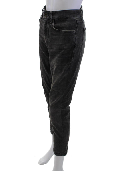 Rag & Bone Unisex Cropped Tapered High Rise Dark Gray Jeans Size 29