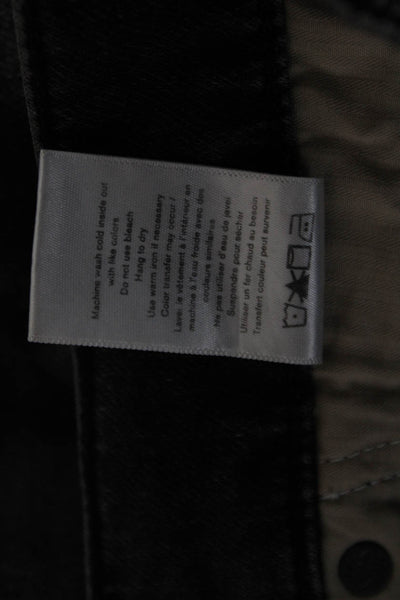 Rag & Bone Unisex Cropped Tapered High Rise Dark Gray Jeans Size 29