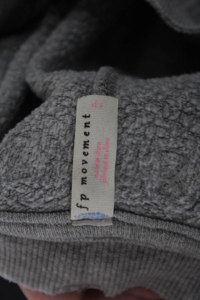 FP Movement Women Pullover Sweatshirt Gray Crew Neck Long Sleeve Size S