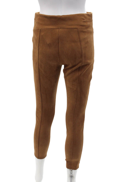 Spanx Women Ankle Cropped Brown Leggings Petite Size M