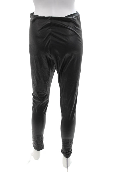 Aqua Women Ankle Jeggings Biker Black 100% Polyurethane Size M