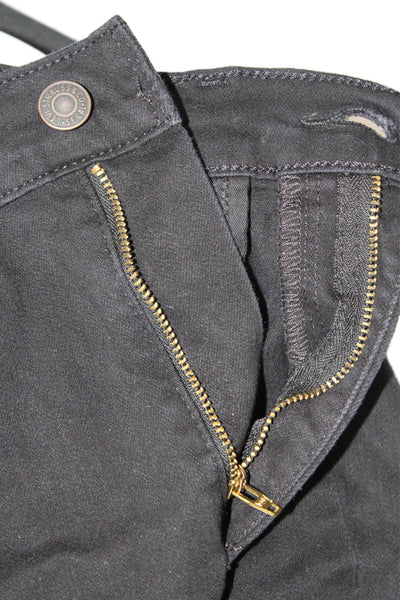 Levis Womens Boyfriend Cropped Jeans Black Mid Rise 25 Inseam Size 30