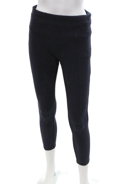 Spanx Women Ankle Cropped Leggings Dark Blue Petite Size M