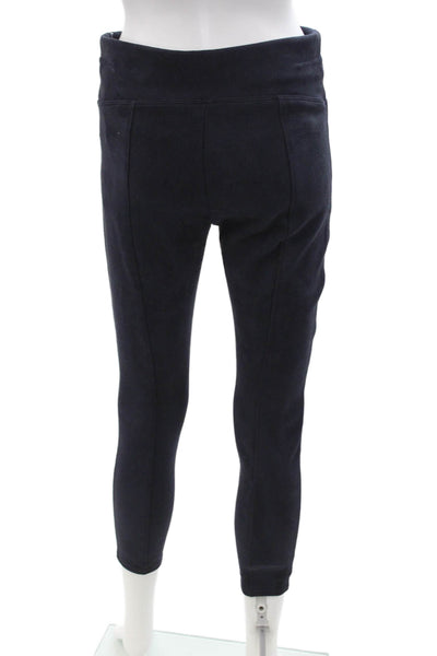 Spanx Women Ankle Cropped Leggings Dark Blue Petite Size M