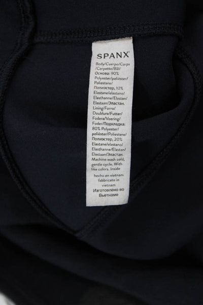 Spanx Women Ankle Cropped Leggings Dark Blue Petite Size M