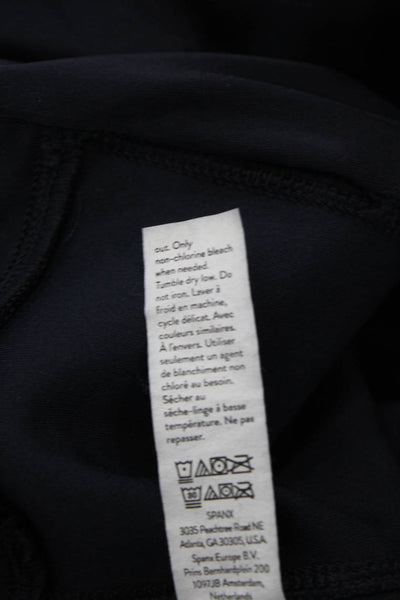 Spanx Women Ankle Cropped Leggings Dark Blue Petite Size M