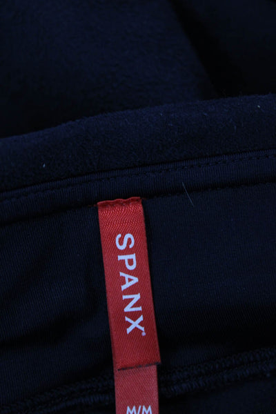 Spanx Women Ankle Cropped Leggings Dark Blue Petite Size M