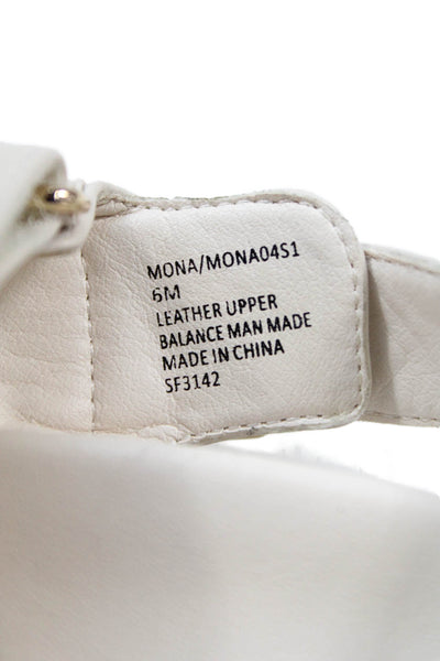 Steve Madden Womens Leather Slingback Sandals White Size 6M