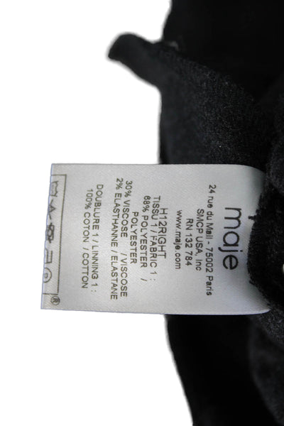Maje Women Dark Gray Cropped Ankle Pants Size 36