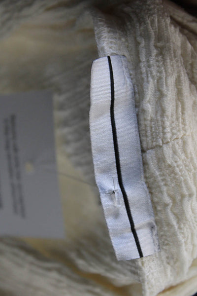 The Line Unisex Cardigan White Button Polyester Blend Long Sleeve Size M