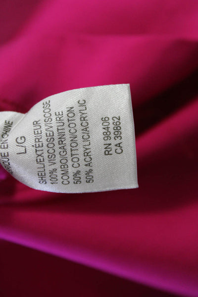 Theory Womens Pink Viscose Square Neck Sleeveless Tank Designer Size L
