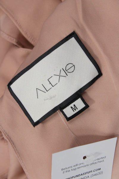 Alexis Women Bohemian Silk V-Neck Sleeveless Blouse Pink Size M