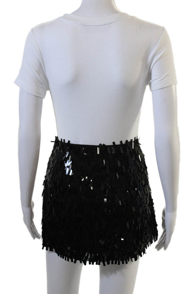 BCBGMAXAZRIA Womens Black Silk Mini Skirt Size 2