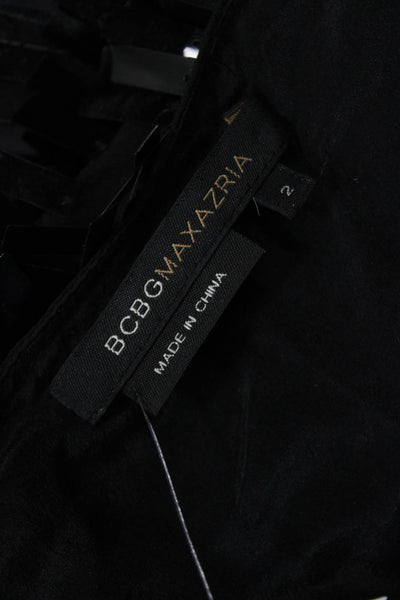 BCBGMAXAZRIA Womens Black Silk Mini Skirt Size 2