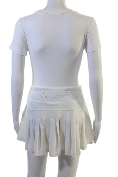 Lululemon Women White Pleated Skort Size 8