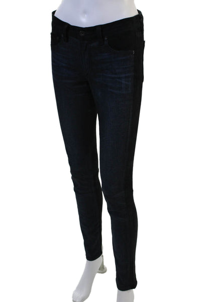 Rag & Bone Jean Women Skinny Jeans Black Mid Rise Button Size 27