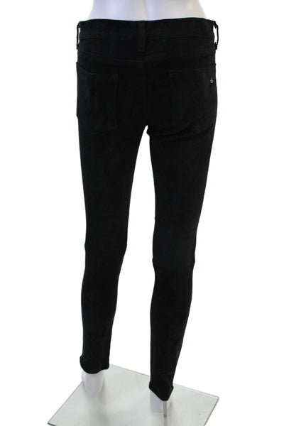 Rag & Bone Jean Women Skinny Jeans Black Mid Rise Button Size 27