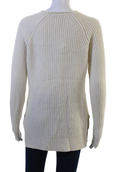 Autumn Cashmere Women Pullover Cashmere Sweater Beige Size S