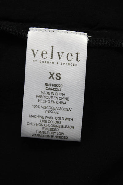 Velvet by Graham & Spencer Womens Black Sleeveless High Neck Blouse Size XS