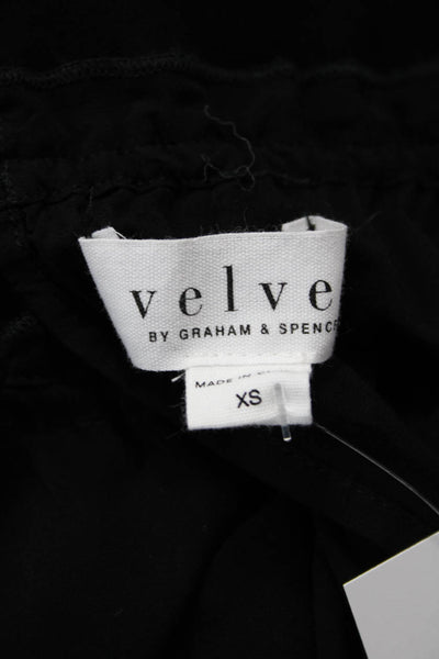 Velvet by Graham & Spencer Womens Black Sleeveless High Neck Blouse Size XS