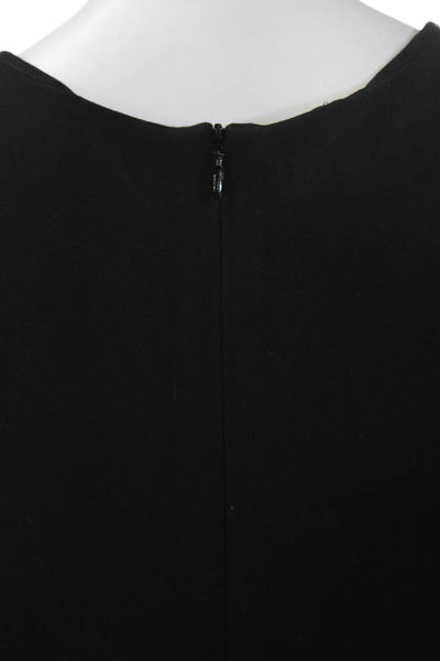 Escada Women Sheath Dress Black Sleeveless Round Neck Zip Size 36
