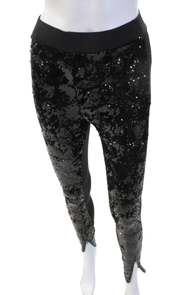 By Chance Womens Ankle Jeggings Black Floral Size XS