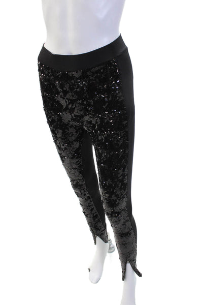 By Chance Womens Ankle Jeggings Black Floral Size XS