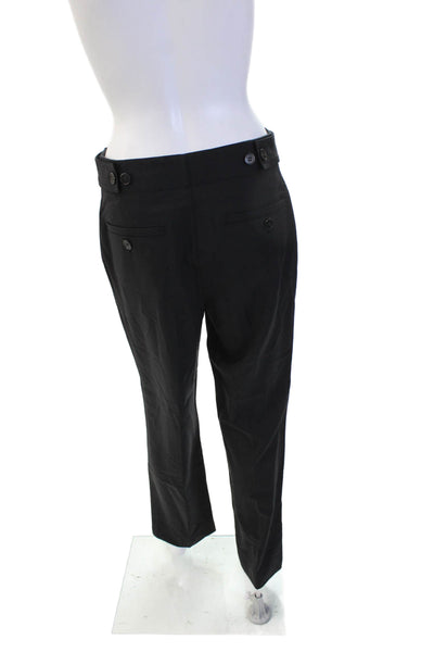 Theory Mens Dress Pants Black Polyester Blend Button Size 2