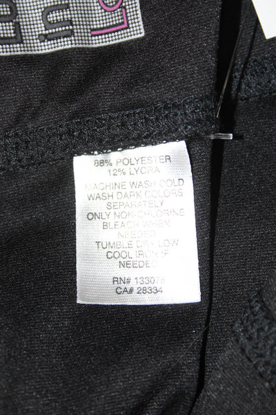 Lucky In Love Womens Mini Pleated Skort Black Graphic Print Polyester Size M