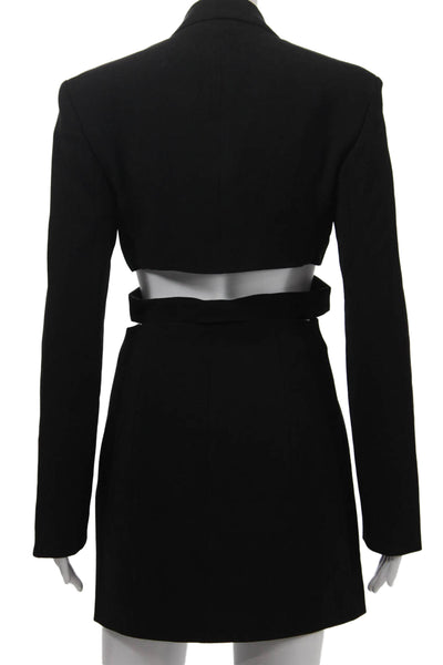 Bardot Womens Black Polyester Collared Long Sleeve Blazer Size XS