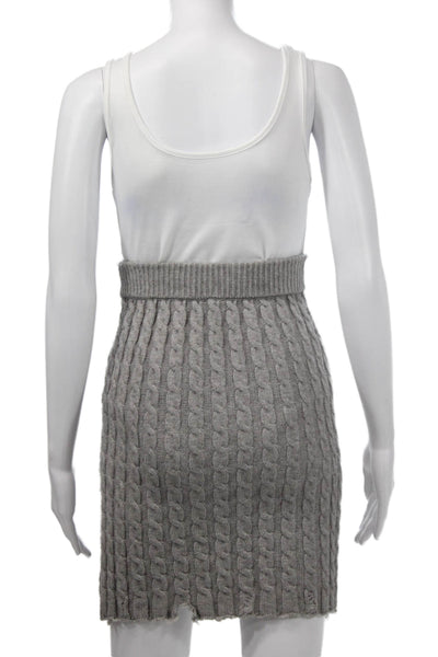 Pinko Womens Straight Pencil Mini Skirt Gray Size S