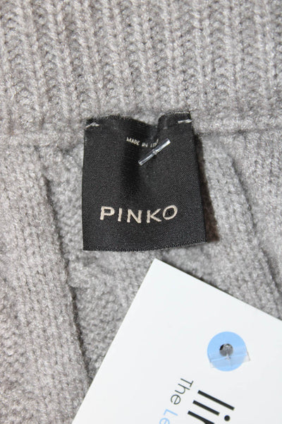 Pinko Womens Straight Pencil Mini Skirt Gray Size S