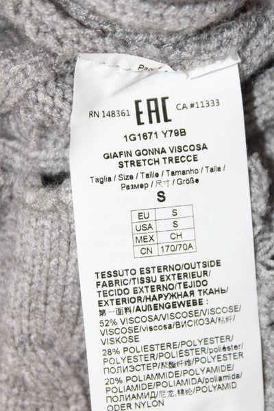 Pinko Womens Straight Pencil Mini Skirt Gray Size S