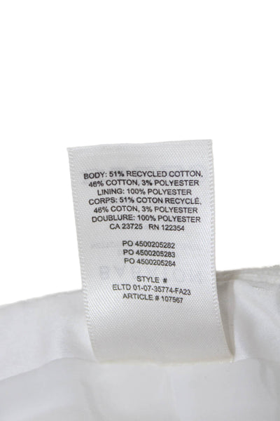 Babaton Womens Mini Straight Pencil Skirt White 51% Recycled Cotton Size 0