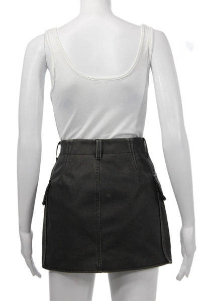 BLANKNYC Womens Cargo Mini Skort Dark Gray 60% PU 40% Polyester Size 26