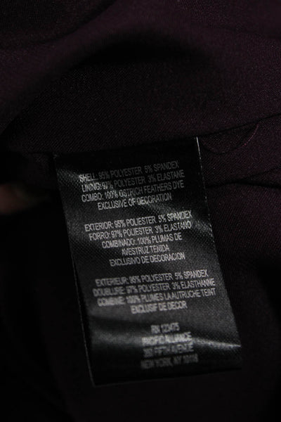Tahari Womens Shift Dress Purple Sleeveless Round Neck Zip Short Size 10