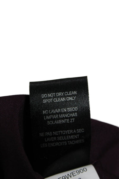 Tahari Womens Shift Dress Purple Sleeveless Round Neck Zip Short Size 10