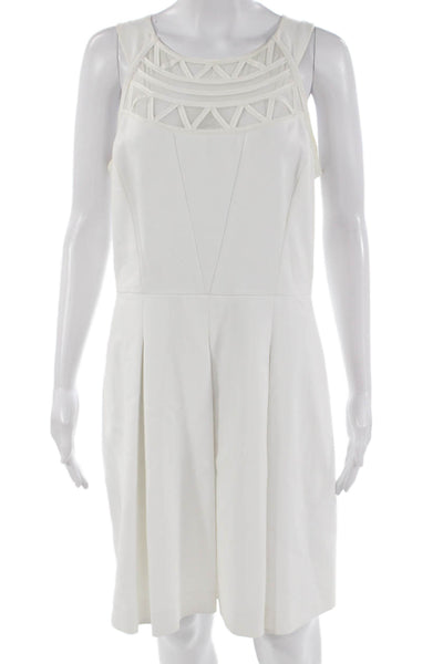 Catherine Catherine Malandrino Womens Fit & Flare Dress White Short Size 10