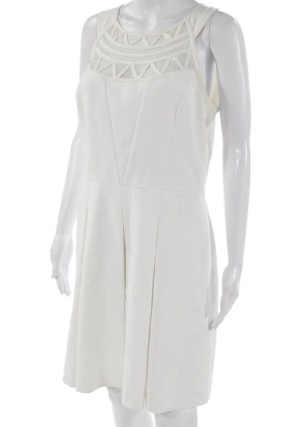 Catherine Catherine Malandrino Womens Fit & Flare Dress White Short Size 10