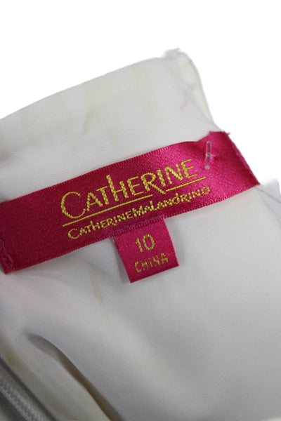 Catherine Catherine Malandrino Womens Fit & Flare Dress White Short Size 10