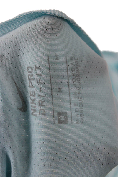 Nike Womens Basic Sleeveless Tunic Tank Light Blue Round Neck Size S