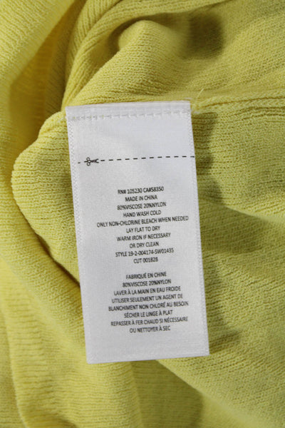 Equipment Femme Womens Yellow V-Neck Pullover Long Sleeve Viscose Size XS
