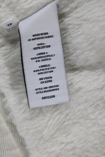 Helmut Lang Womens White Sleeveless Collared Button Vest Size PP
