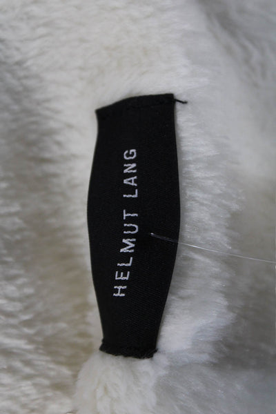 Helmut Lang Womens White Sleeveless Collared Button Vest Size PP