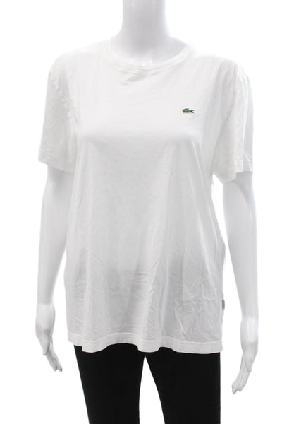 Lacoste Unisex Basic White Pima Cotton Crew Neck Short Sleeve T-Shirt Size XL